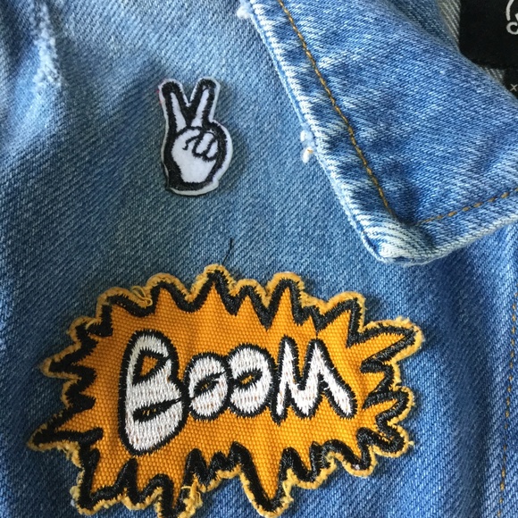 Art Class Denim Patch Vest Jean Vest Button Down Women’s XL - Picture 7 of 9